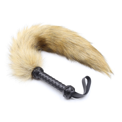 Fur Fox Tail Sensual flogger whip 60 cm