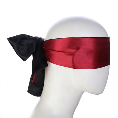 Red-Black Satin Blindfold Scarf