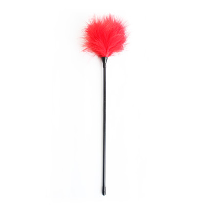 Red soft feather playfull tickler 40 cm