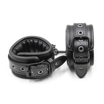 Naughty Toys Leather Ankle Cuffs Black