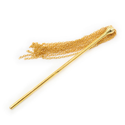 Golden Metal chain tassel flogger 23 cm