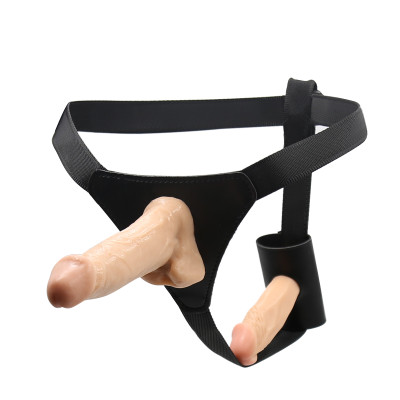 Naughty Girls strap-on harness with two detachable dildos