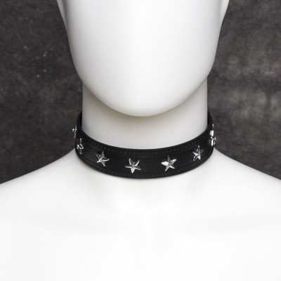 Naughty Toys Faux Leather Choker with Stars