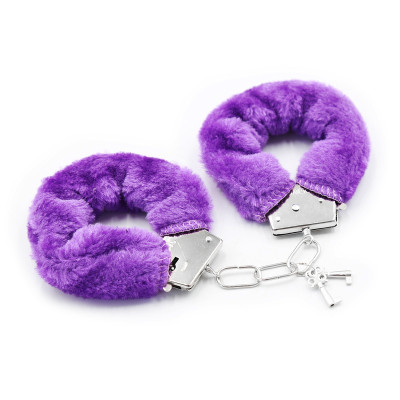 Naughty Toys Furry Wrist Cuffs Purple