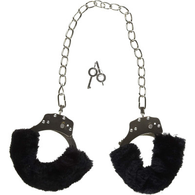 Naughty Toys Furry Ankle Cuffs Black