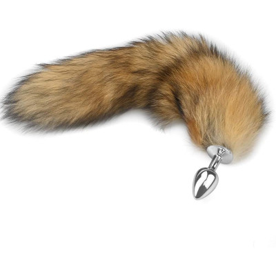Authentic Fox Tail with metal butt plug SMALL