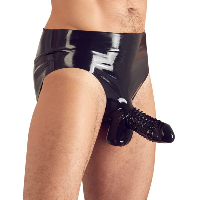 LateX Pants with Sleeve and Pouch