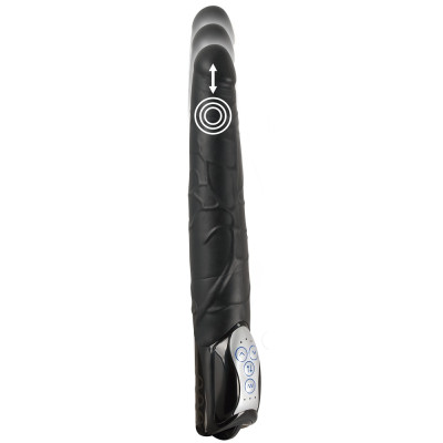Black Push Thursting Vibrator 28cm