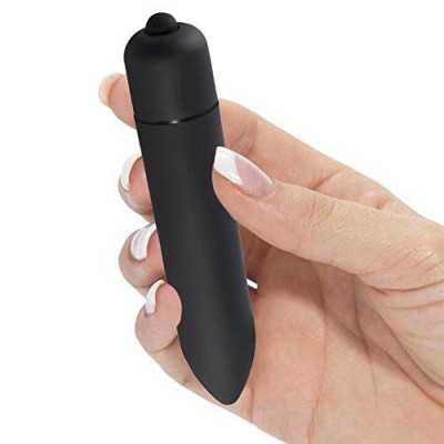 Mini Black vibrating Bullet Naughty Toys 9 cm