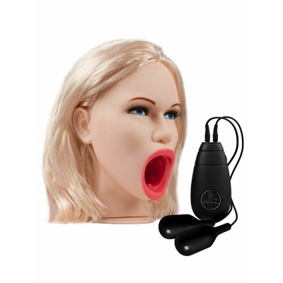 Deep Throat pvc doll head with remote controled vibration
