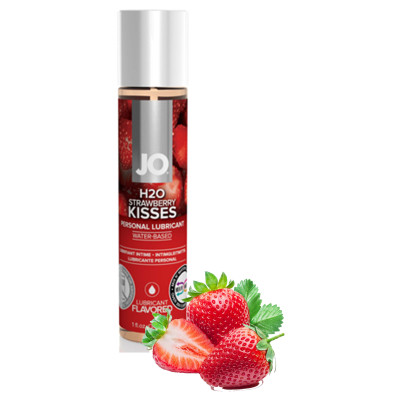 System JO Strawberry Kiss Flavored Water Based Lubricant 30 ml