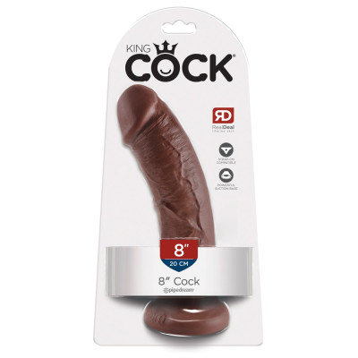 King Cock 8 inch realistic cock BROWN