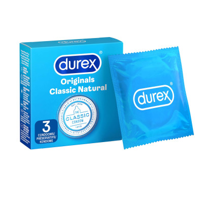 Оригинальные презервативы Durex пакет из 3 презервативов