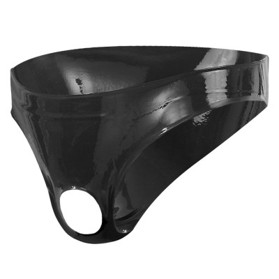 Latex Male Shiny Briefs with Opening
