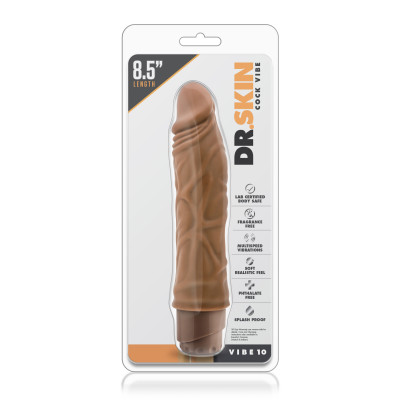 Dr Skin Cock Vibe Brown 8.5 inch