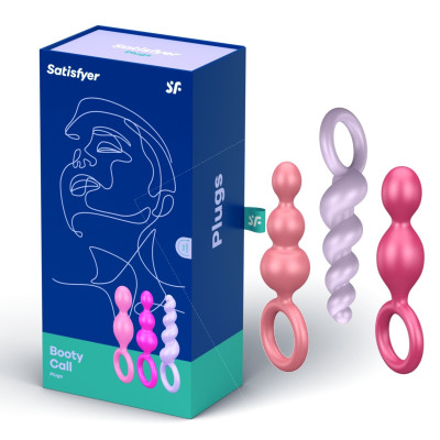 Satisfyer Booty Call Coloured set of three