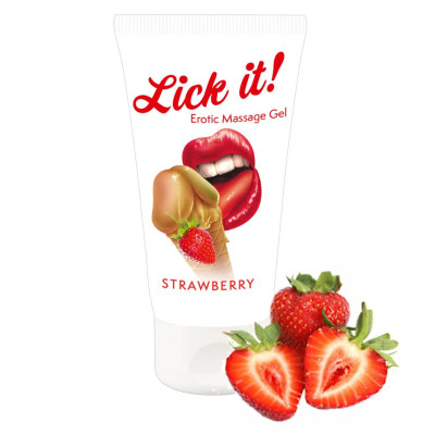 Lick it Erotic Massage Gel Strawberry 50ml