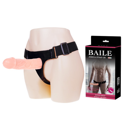 Unisex Strap-on for men and women with removable hollowed dildo 15 cm