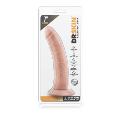 Dr Skin 18 cm Cock Suction cup Vanilla