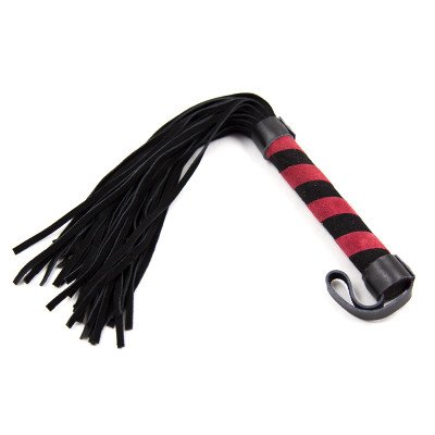 Naughty Toys Black-Red Faux Leather Flogger