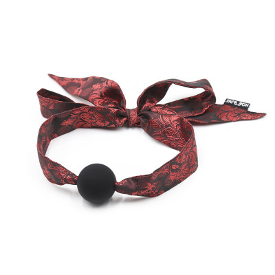 Naughty Toys Red Satin Ribbon Tie Ball Gag
