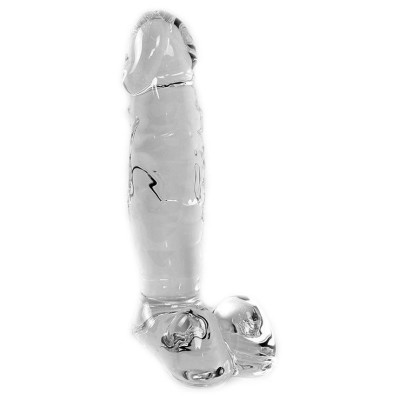 Thin clear glass dildo Penis 15 cm 