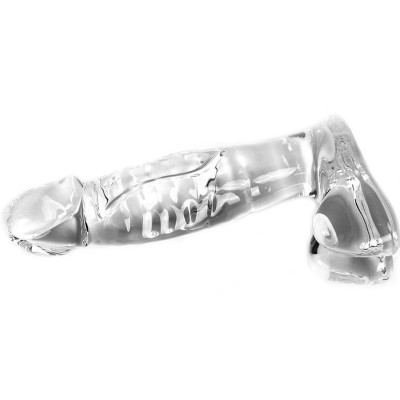 Thin clear glass dildo Penis 15cm 