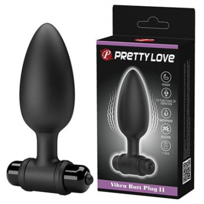 Pretty Love Vibra Butt Plug II Black