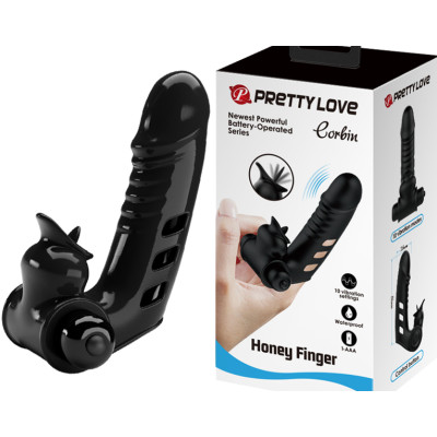 Pretty Love Corbin Honey Finger Vibrator Black
