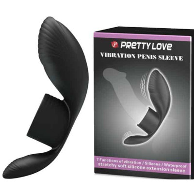 Pretty Love rechargeable silicone vibrating penis ring and sleeve