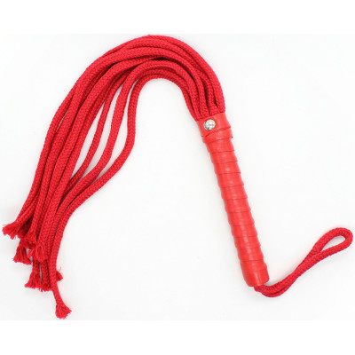 Naughty Toys Cat 12 cotton tails Red Flogger Whip 50 cm