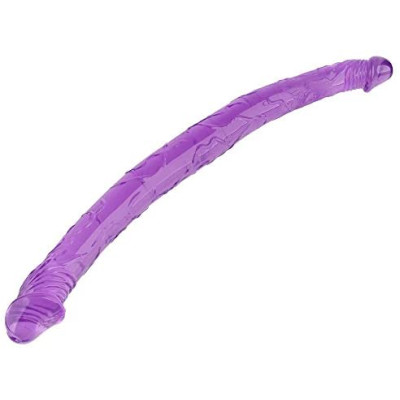 Double Dong Jelly Purple Dildo 45 cm