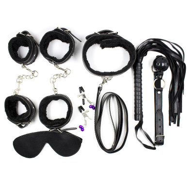 Naughty Toys Lover's Bondage kit Black 7 pcs