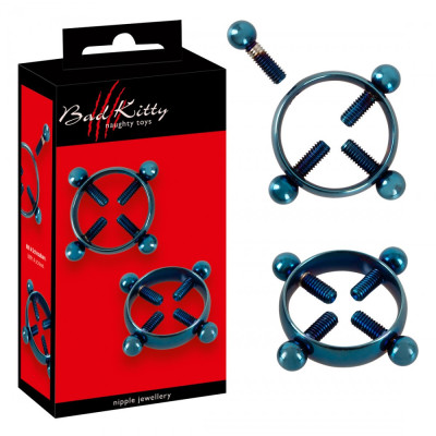 One size Blue Nipple clamps Jewellery BAD KITTY