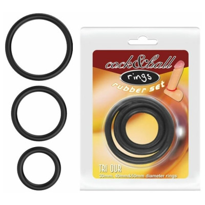 Three Cock and Ball Rubber Rings