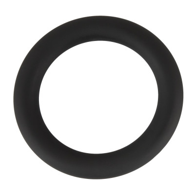 Черное эрекционное кольцо на пенис и мошонку Black Velvets