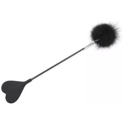 Heart paddle and fur tickler combo crop 52 cm