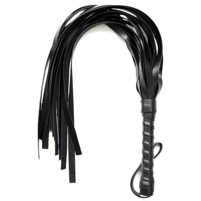 Naughty Toys black Medium size flogger whip 45 cm