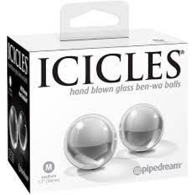 Icicles No 42 Hand Blown Glass Ben Wa Balls Medium