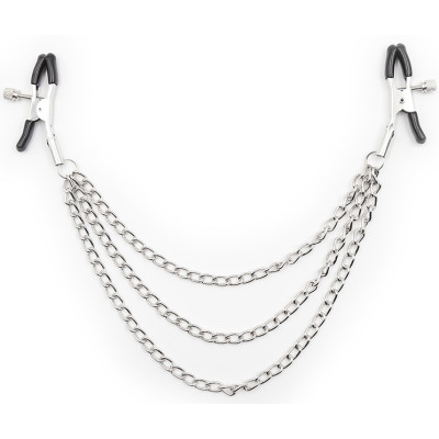 Intimate nipple clamps with triple chain