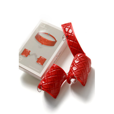 Obsessive Hunteria Red cuffs with choker Наручники