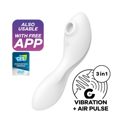 Satisfyer Curvy Trinity 5 connect app clitoral /G Spot vibrator white