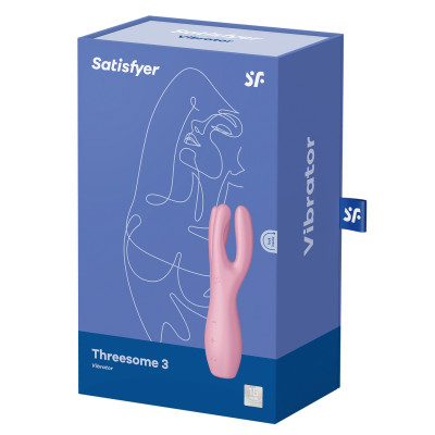Satisfyer Threesome 3 clitoral vaginal vibrator pink