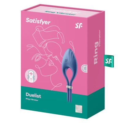Satisfyer Duelist cock ring with 12 vibration programs blue