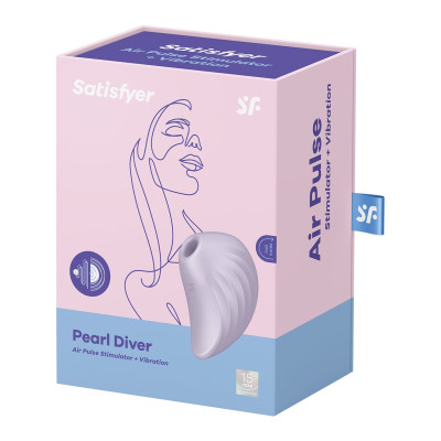 Satisfyer Pearl Diver δονητής κλειτοριδικής διέγερσης με δονήσεις παλμικών κυμάτων αέρα βιολετί