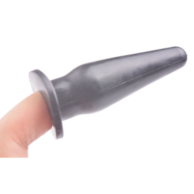 Jelly soft Black Finger plug 7.5 cm