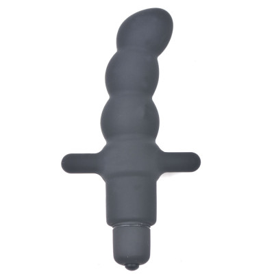 Silicone Anal Beads vibrator with T-Stopper 12 x 2.5 cm