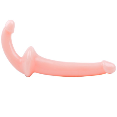 TOYBOX Double ended strapless strap-on dildo FLESH