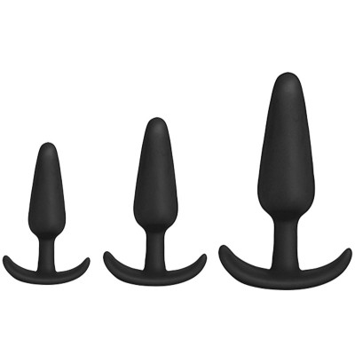 AnalXstasy silicone plug set with soft T-shape anchor