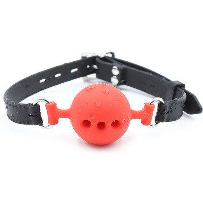 Naughty Toys Breathable Ball Gag MEDIUM RED Ø 4 cm